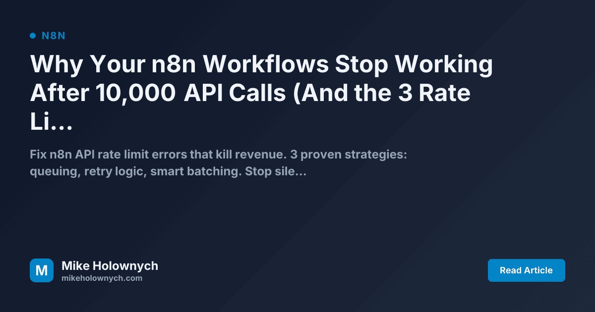 Handling API Rate Limits in n8n: Retry, Queue, and Batch